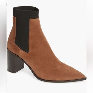 RAG AND BONE BRYNN BROWN SUEDE HEALED BOOTIE - SIZE 40